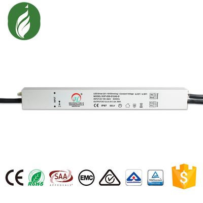 Van de Hoofd roHS Enige Output Schemerigere Bestuurder, LEIDENE van Heatproof Dimmable Voeding 12V