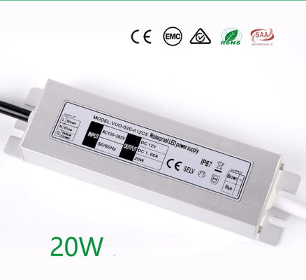 Antiwear Slimline van hoofd gelijkstroom 12V 20W Bestuurder Switch Mode Waterproof