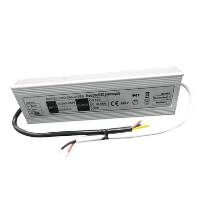 Openlucht Waterdichte Elektronische van HOOFD IP67 Bestuurder 200W 12V Lichtgewicht