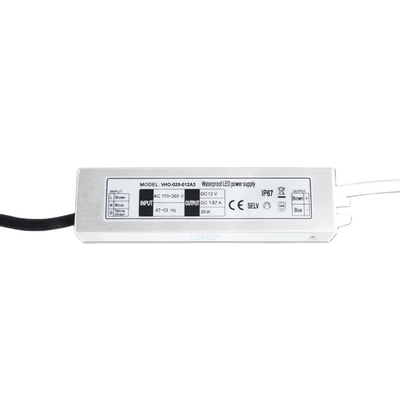 IP67 waterdichte Elektronische HOOFDbestuurder 20w 12V Constant Voltage Power Supply