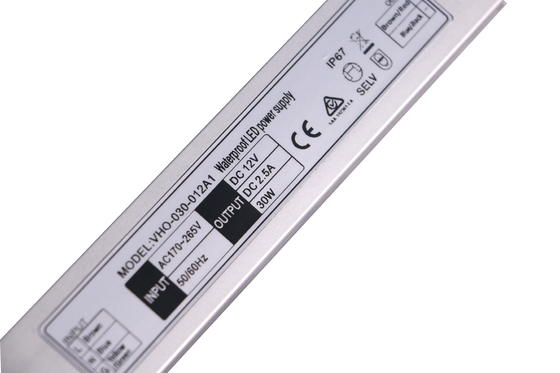 SAA Certificaat Slimline LED Driver 12V 30W Waterdicht Constant Voltage IP67
