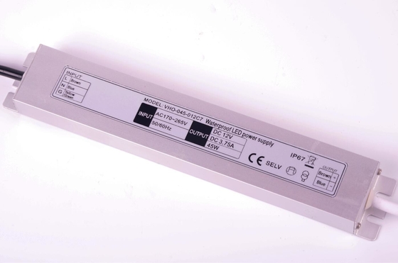 12V Constant Voltage Slimline-HOOFDbestuurder 45W Lichtgewicht 213x35.6x17.4mm