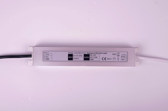 12V Constant Voltage Slimline-HOOFDbestuurder 45W Lichtgewicht 213x35.6x17.4mm