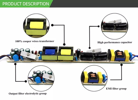OEM Openlucht Waterdichte HOOFDbestuurder IP67, het Neonlichtbestuurder van 24V 60W