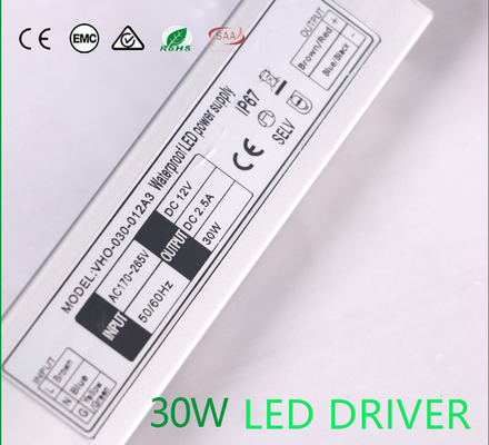 OEM Waterdichte Openlucht HOOFDbestuurder Power Supply 12V 30W Lichtgewicht